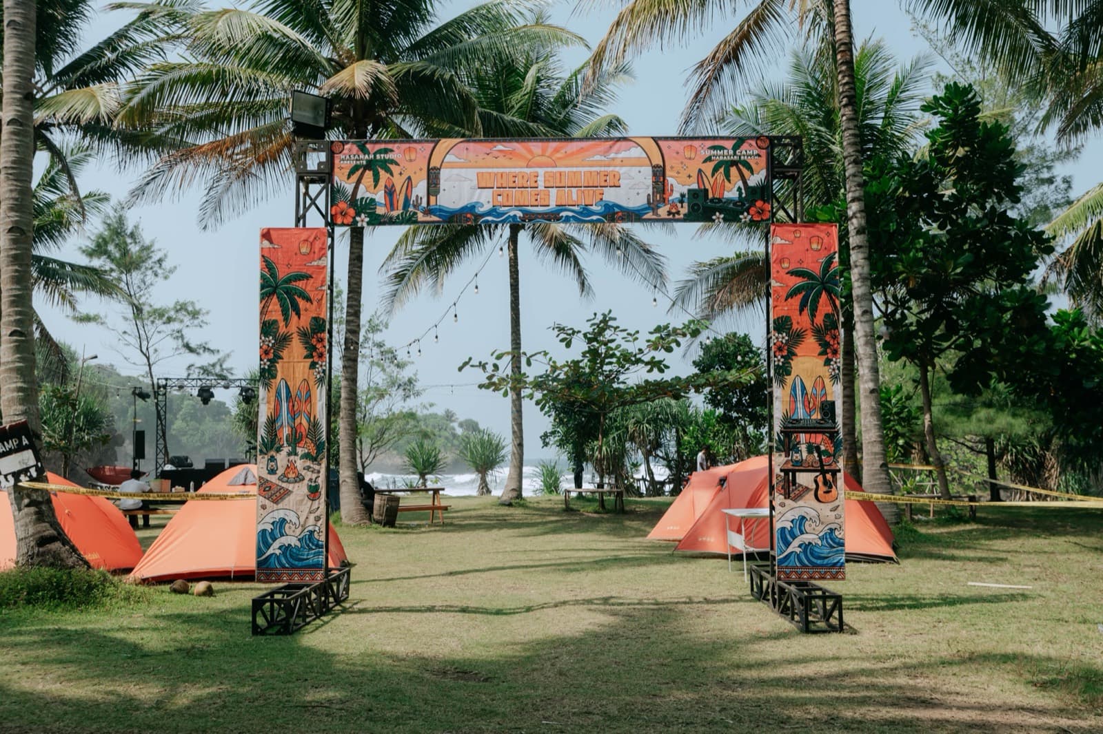 Area summer camp HSN Tour di Pantai Madasari, Pangandaran
